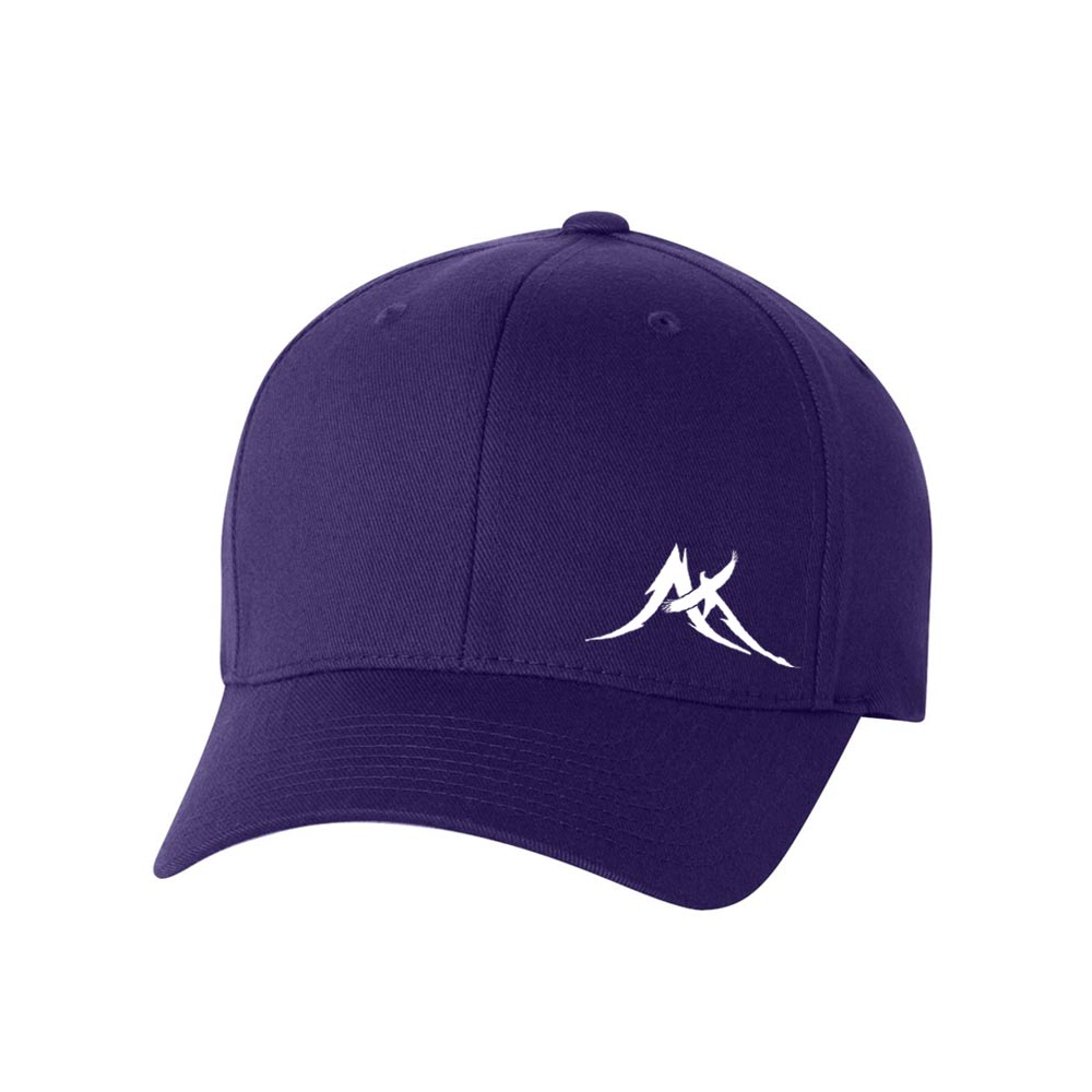 Peak Apparel Small Logo Flexfit Hat L XL Purple