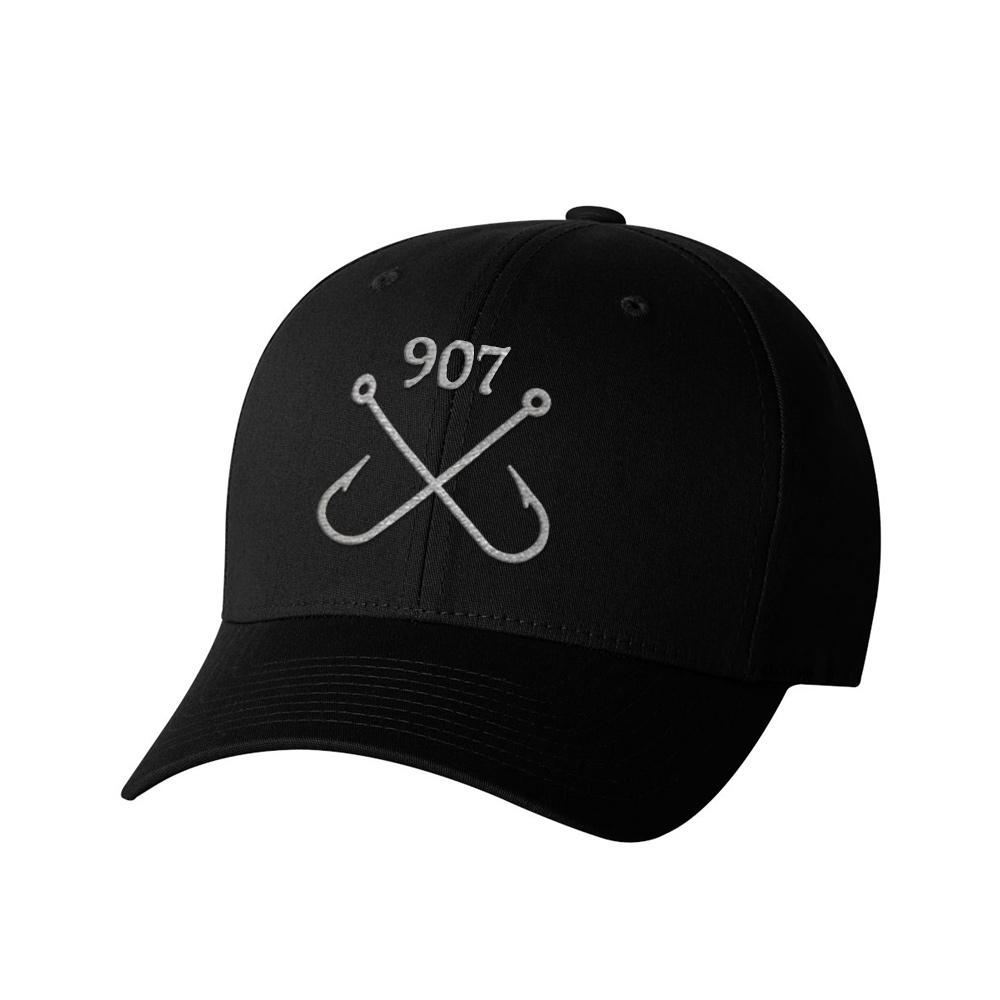 Fishing Hooks Flexfit Hat XL-2XL / Black